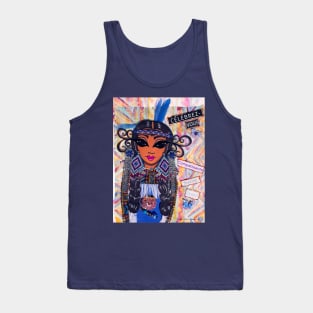 (French Version) Celebrate You - First Nations (Blue) Tank Top